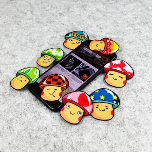 LuLuSticker #033 4.6x5cm Colorful Cartoon Mushroom Reflective Car Stickers and Decals Scratches Cover MOTO Helmet Laptop DIY
