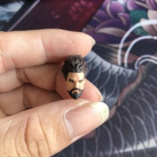 Painted 1/18 Scale Jason Momoa Head Sculpt Fit 3.75" Figure