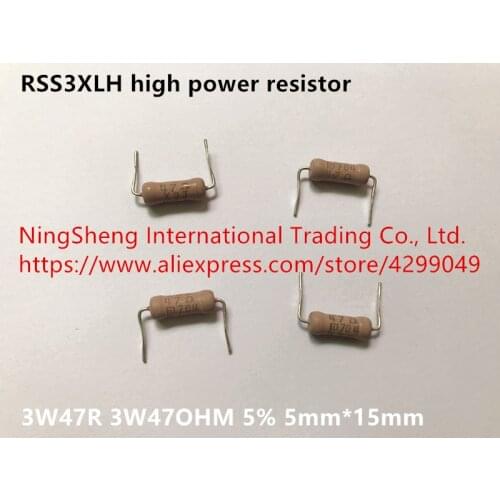Original new 100% RSS3XLH high power resistor 3W47R 3W47OHM 5% volume 5mm*15mm (Inductor)