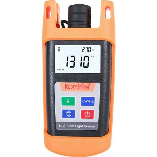 Portable size inglemode Fiber Optic Laser Source 1310/1550nm Komshine KLS-25M-S with LED Optical Light Source with SC