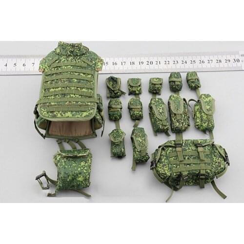 For Sale 1/6th DAM 78070 Russian Naval Infantry Winter Snow Version Chest Hanging Bags Model For 12inch Body Doll Accessories
