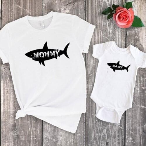 Christmas Family Tshirt Dad and Baby Tee Shark Family Shirts Bestfriend Tops Matching Outfits Daddy and Son Clothes