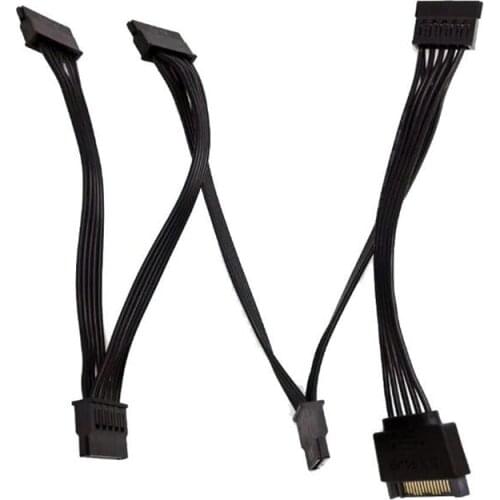 SATA 15Pin 1 to 5 SATA 15Pin Hard Drive Power Supply Splitter Cable Cord for DIY PC Sever 15-pin SATA power 60CM