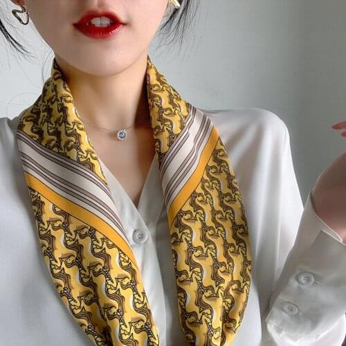 2021 new spring women scarf quality shawl silk fashion scarf headscarf beach sunscreen bag headscarf scarf 90cm*90cm