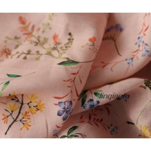 Summer specials clear high-grade printing brocade plant flower fabric