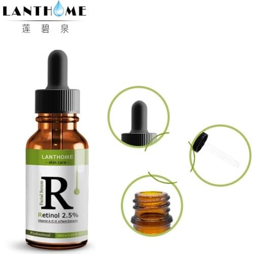 Lanthome 10ml Retinol 2.5% Vitamin C / A Facial Anti Wrinkle Serum Remove Dark Spots Whitening Anti Wrinkles Collagen Essence