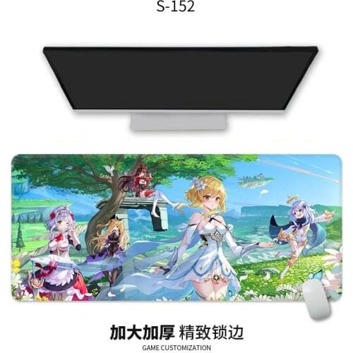 90*40cm genshin impact mousepad cartoon pretty large mouse pad anime gaming accessories desk mat free delivery