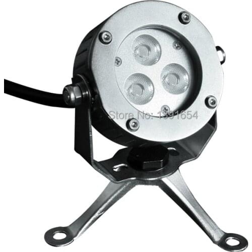 High Quality 100% IP68 316 stainless steel 9W Single RGB LED Underwater Light for Fountain with Tripod Pond LED 4PCS/lot