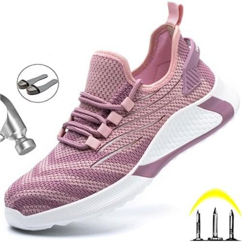 Steel Toe Safety Shoes Men Women Work Sneaker Puncture-Proof Work Safety Boots Construction Indestructible Shoes Unisex Footwear