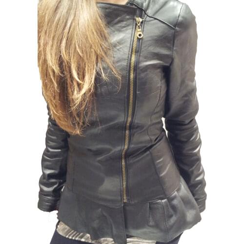 CREAZIONIINPELLE Womens Genuine Leather Jacket Made In Italy