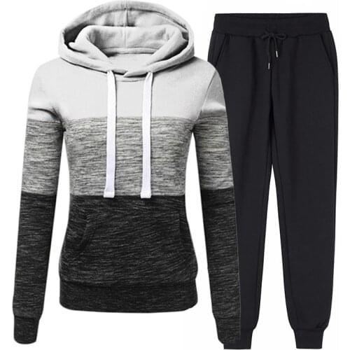 2021 Womens Casual Sports Shirt Set Hoodie + Stretch Waist Pants Casual Set Street Women
