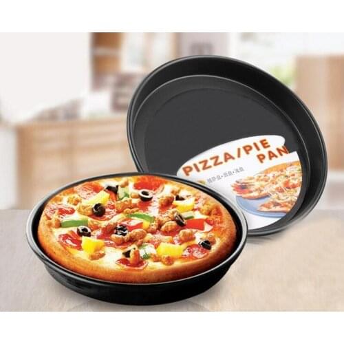 1PC 2016 7 Sizes Thicking Pizza plate baking tools pizza tray Home baking oven microwave oven use Non-Stick pizza pan Dish J0503