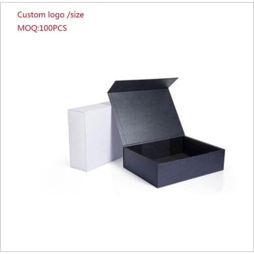 10Pcs/Lot custom box logo pink color Paperboard Folding rigid box Magnetic available packaging hair wigs cosmetic gift box