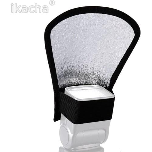 10pcs Universal Flash Diffuser Softbox Silver/White Reflector for Canon Nikon Pentax Yongnuo Speedlite Photography Studio Photo