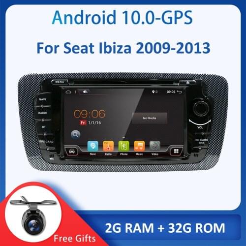 Bosion Android 10 Car DVD Radio For Seat Ibiza 6j 2009 2010 2012 2013 GPS Navigation 2 Din Screen radio Audio Multimedia Player