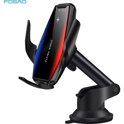 Automatic Clamping 15W Fast Qi Wireless Car Charger Mount Bracket For iPhone 12 11 Pro XS XR X Samsung S10 S20 Car Phone Holder