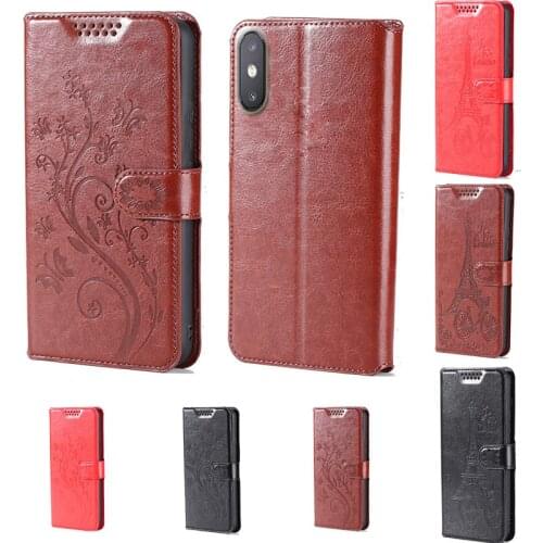 Intaglio icon butterfly flower Tower Flip Leather Wallet Phone Case For Xiaomi Mi 8 Pro Phone cover with card slot