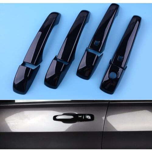 CITALL 8Pcs Car Gloss Black Door Handle Cover Fit for Jeep Grand Cherokee Dodge Caravan Durango Chrysler 200 2011-2017 2018 2019