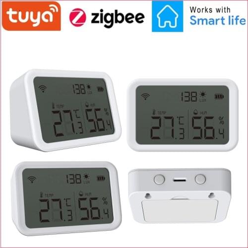6/5/3/1Pcs NEO Tuya Smart Zigbee OTA Temperature And Humidity Sensor With Clear Big Screen Support Smart Life App Remote Control