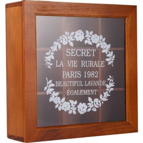 Vintage Design Wooden Tea Storage Box 9 Grid Storage Box Plant Box Groceries Storage Desktop Storage Box Home Ornament