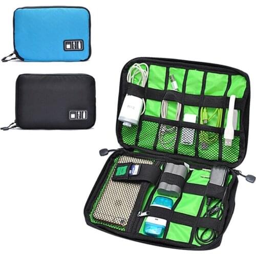 Travel Portable Flat Panel Notebook Digital Bag Data Cable Earphone Wire Storage Bag Power Line Organizer Accessories Zipper Bag