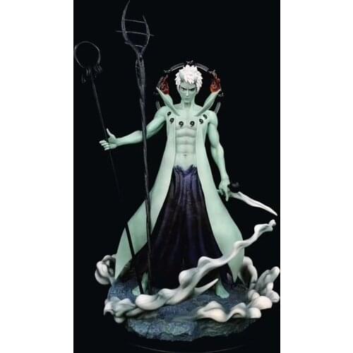 GK Naruto Uchiha Obito Figure Rikudo Model Doulbe Weapon Model Toys