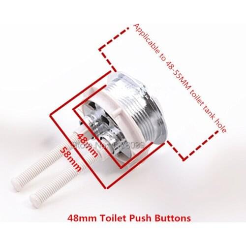 Inside diameter 48mm Toilet Push Buttons,dual push button toilet flush,Suitable for water tank cover hole 48-55mm,J17329
