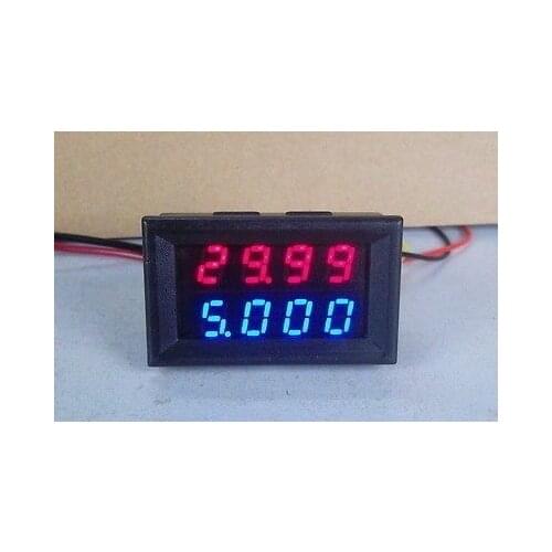 DC Combo Meter Dual Voltmeter Ammeter 0-100V 20A Amp Volt Meter + shunt 12v 24v