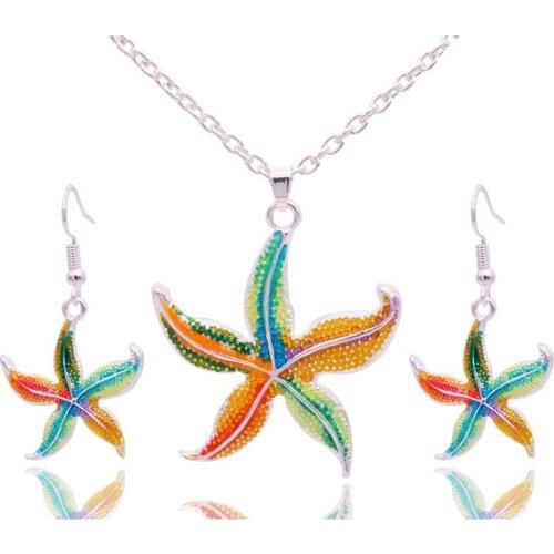 Nice Colorful Starfish / Turtle / Sea horse Jewelry Sets for Wholesale