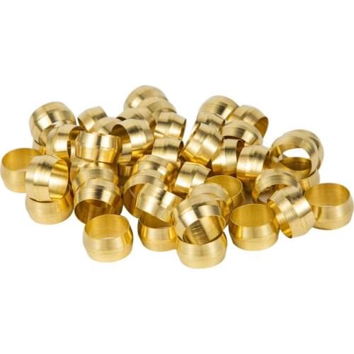 The 3/8" Brass Compression Sleeves Ferrels, Brass Compression Fitting