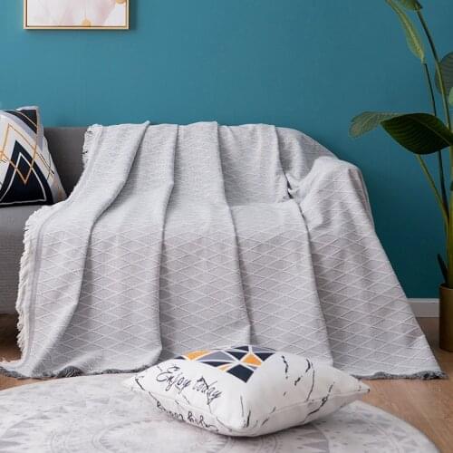 Lightweight Bohemian Cotton Knitted Thread Sofa Blanket for Living Room Soft Towel Bed Plaid Vintage Home Decor Wall Tapestry
