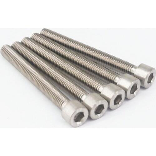 LOT 10 M8 x 70mm TA2 GR2 Titanium Hex Socket Head Cap Screw Bolts Anti Acid Corrosion DIN 912