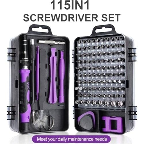Precision Screwdriver Set 115 In 1 Screw Driver Bit Magnetic Torx Bits Screwdrivers Handle Phone Repair Hand Tools Kit