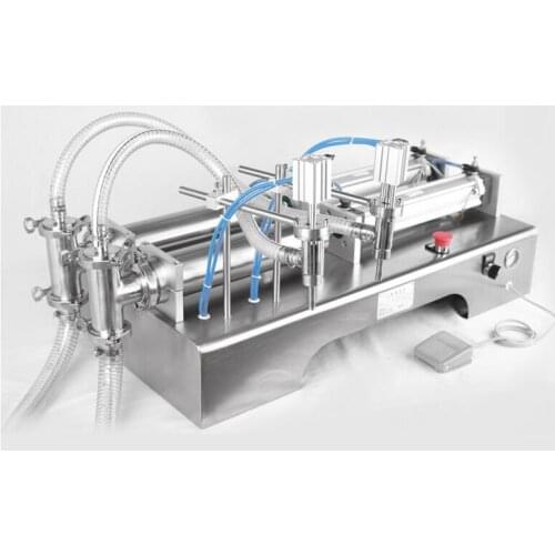 Desktop Multifunctional Pneumatic Filling Machine Double Head Quantitative Filling Machine Piston Type Liquid Filling Machine