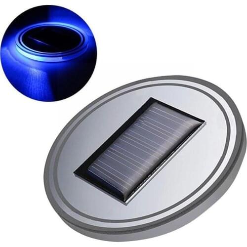 New Solar Cup Pad Car Accessories LED Light Cover Interior Color Cup 5 Mat Lights Non-Slip Decoration T3V7