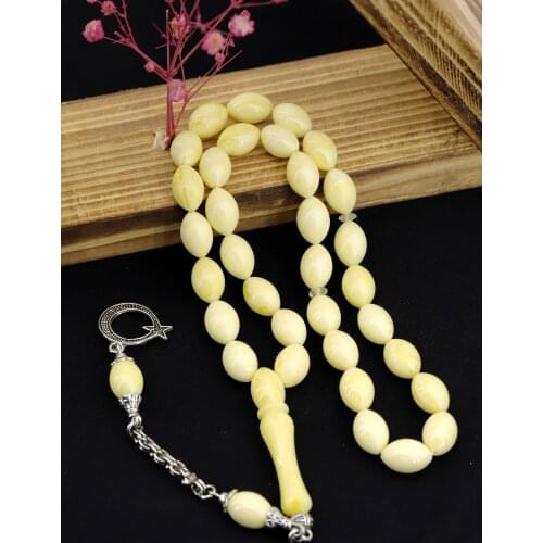 Drop Simulation Powder Amber Prayer Beads rosary is the most beautiful and original accessory very special gift muslim
