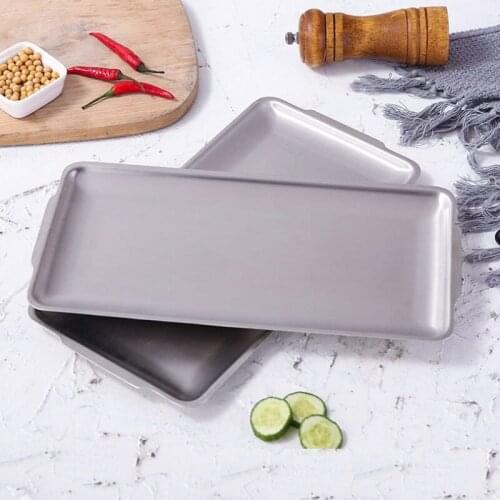 Rectangle Korean Barbecue Plate Thickening of 304# Stainless Steel Shallow tray Barbecue dish