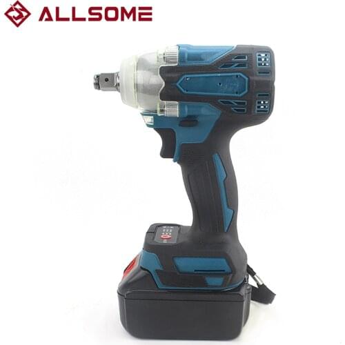 ALLSOME 18/21V Brushless Cordless Electric Impact Wrench Electric Screwdriver Li-ion Battery Power Auto Repair Tools