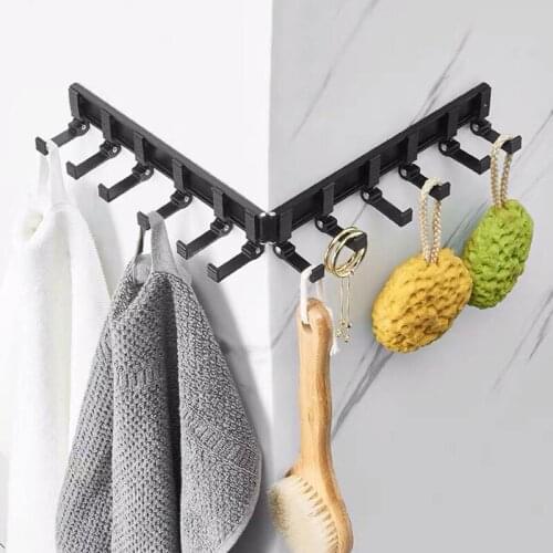 Foldable Robe Hooks for Bathroom Kitchen Wall Towel Holder Rack Clothes Hooks Adhesive Hook for Key Bag Hat Bathroom Accessories
