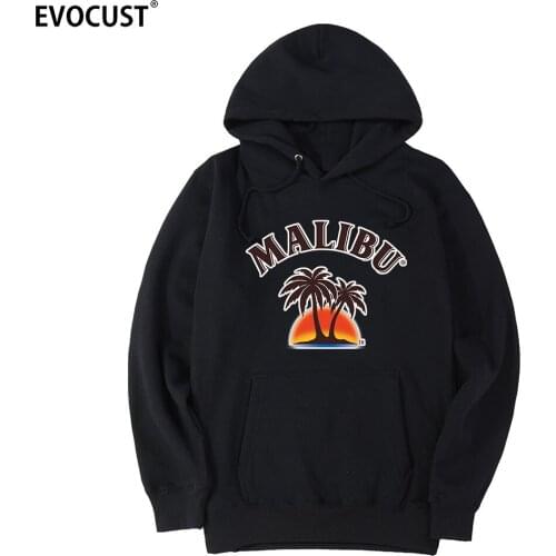 MALIBU Palm Beach men Hoodies Sweatshirts women unisex Combed Cotton