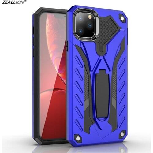 Zeallion for iPhone i5 6 7 8 X 11 12 Pro Max mini] Phantom Knight Phone Case Stand Hard PC Soft TPU Rugged Cover