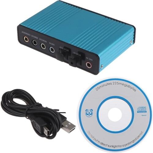 Hot sale USB Sound Card 6 Channel 5.1 Optical External Audio Card Converter for Laptop Desktop CM6026 chips