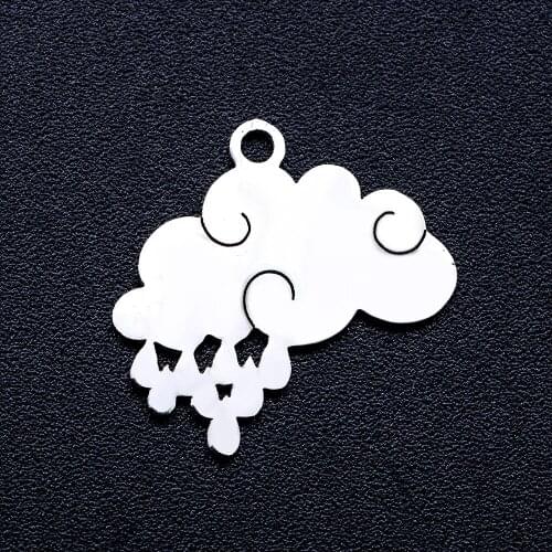 10pcs/lot Cloud Rain DIY Jewelry Charms Wholesale 100% Stainless Steel Factory Direct Accept OEM Orders AAAAA Quality Pendant