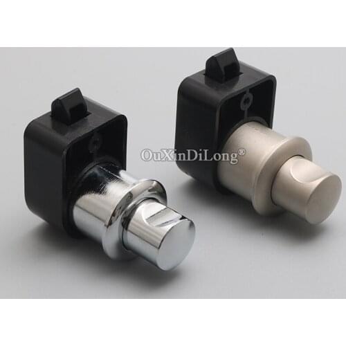 10PCS Mini Push Lock Camper Car Push Button Catch Lock RV Caravan Boat Home Cabinet Drawer Safety Latch Furniture Hardware GF347