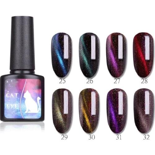 2PCS Star Cats Eye Glue Nail Art and Nail Glue Set Nail Art Gel Nail Polish G99E
