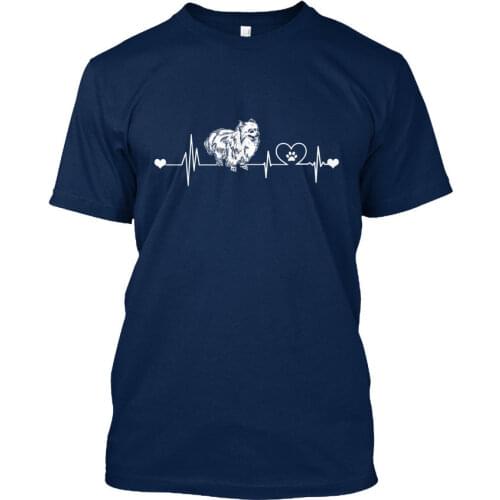 2019 Fashion 100% Cotton Slim Fit Top Short Sleeve Hipster Tees German Spitz Heartbeat Stylisches T-Shirtcasual Tee