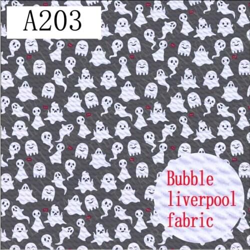 50cm*145cm 4 Way Stretch Spandex Knit Halloween Printed Bullet Texture Liverpool Fabric For Baby Head Wrap A203