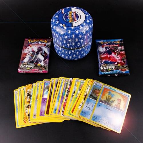 76PCS/BOX 4PCS Flash Cards GX MEGA Pokemon Shining Cards Game Battle Carte Trading Cards Game Children Pokemons Toy