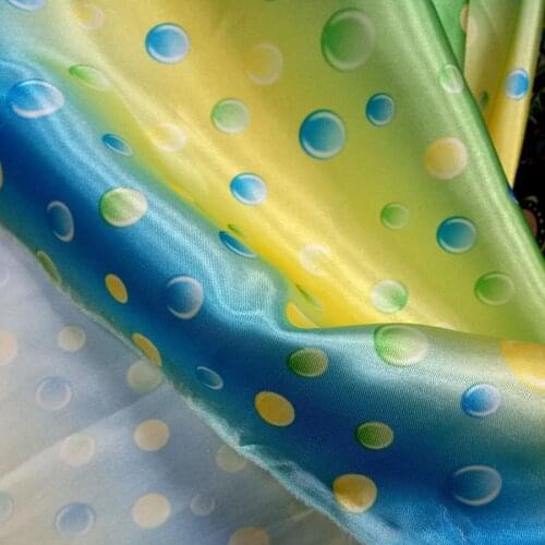 Satin fabric Glossy ombre dots Charmeuse Fabric 100cm*150cm Polyester Tilda craft scarf ribbon material Satin Fabrics