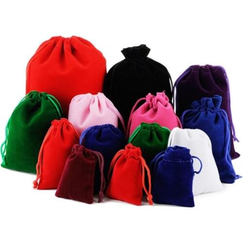 100pcs/lot Velvet Pouches Suitable for Dog Tags and Small Gifts Many Colors Available